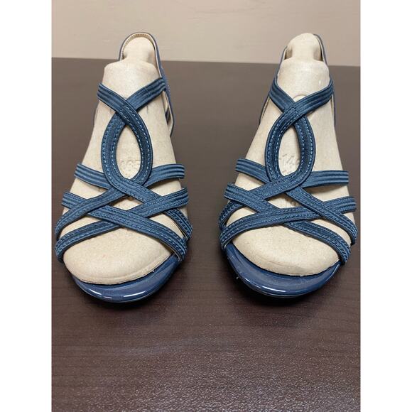 LifeStride Yaya Navy Mic Fab Size 8 Sandals - Picture 2 of 8